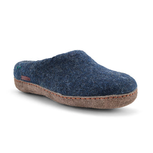 
                  
                    Classic Slipper - Navy Blue with Leather
                  
                